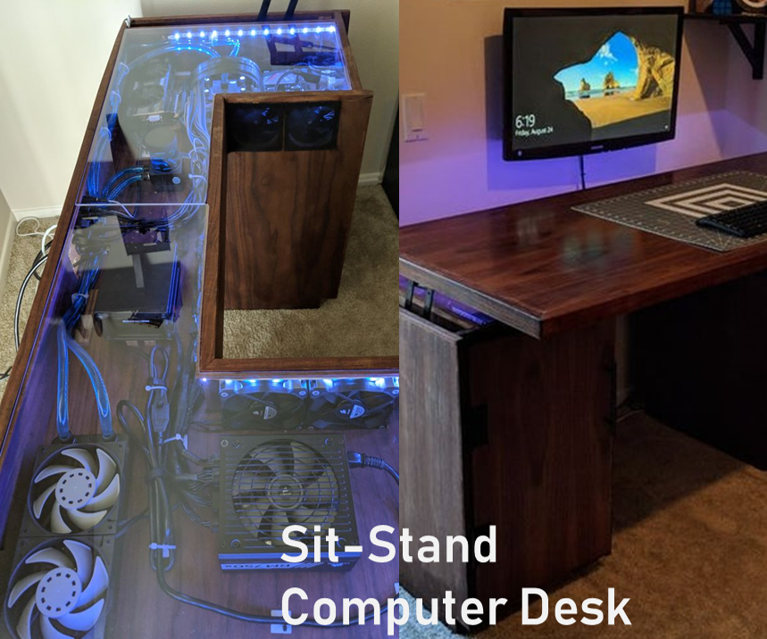 Convertible Standing Desk With Hidden Computer