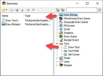 In Visuino Add & Set Components