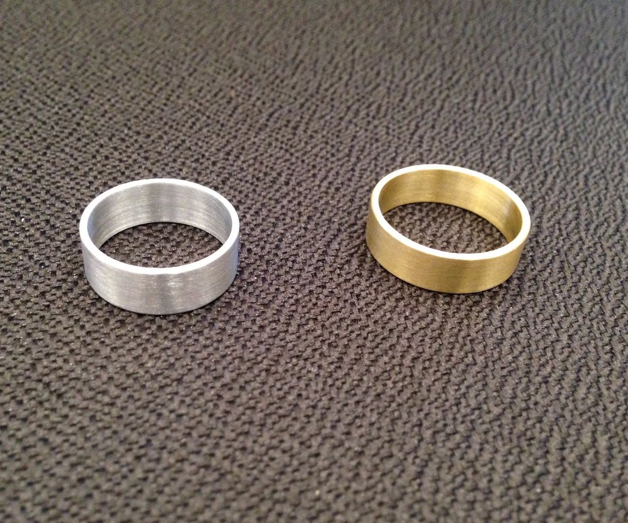  Custom Aluminum and Brass Rings