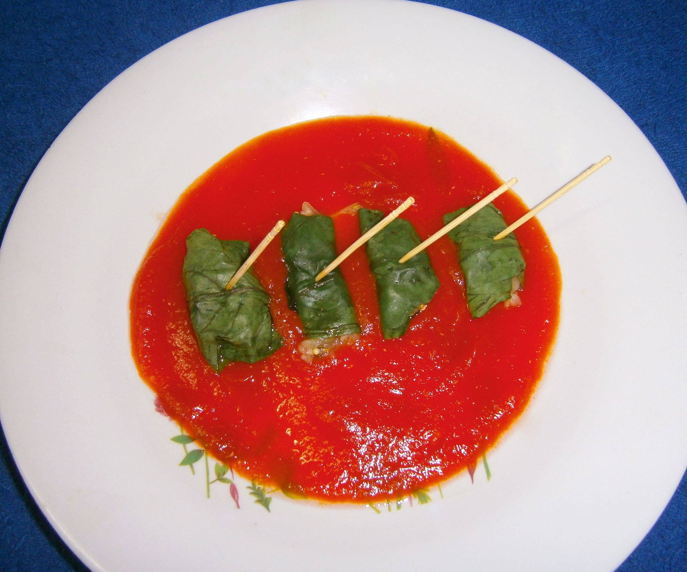Spinach Rolls in Papaya Sauce (With Gathering Experience)