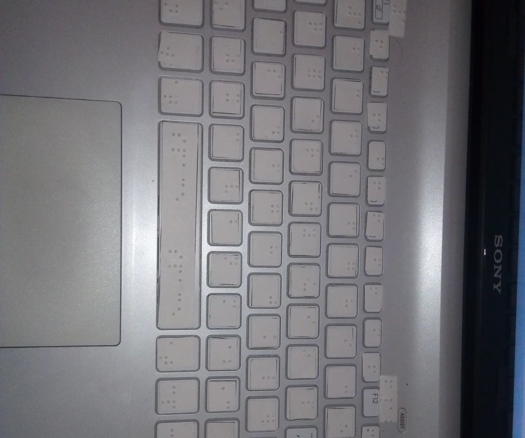 Braille Adapted Keyboard With Stickers for People With Different Visual Abilities 7 Steps