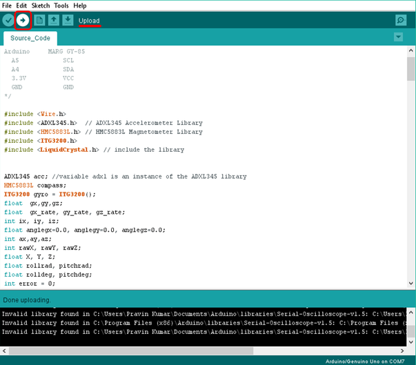 Tutorial to Interface GY-85 IMU 9DOF Sensor With Arduino : 8 Steps ...