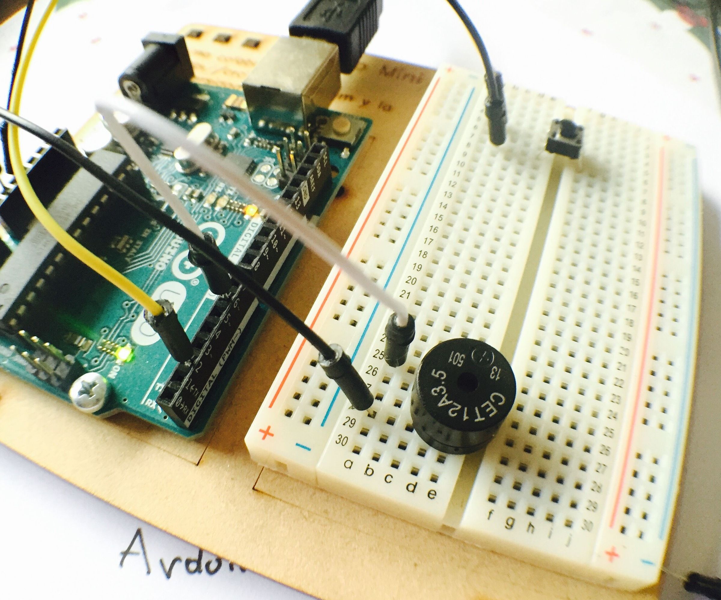 Botón Con Buzzer