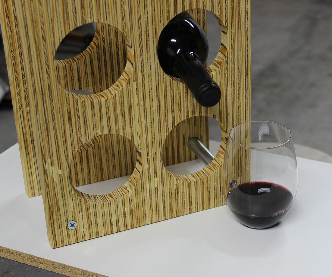 Make an Industrial Wooden Wine Rack