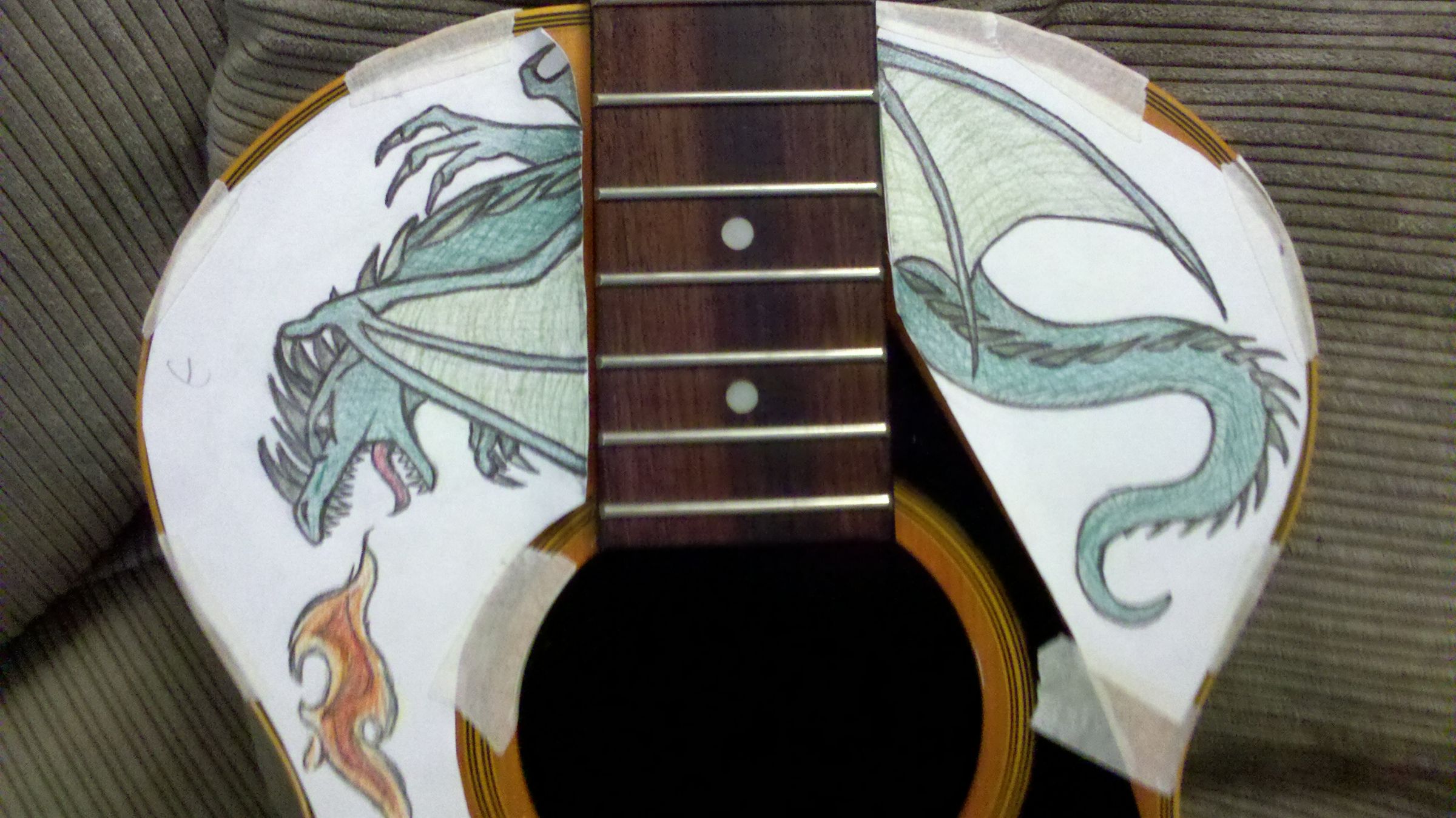 Personalizing a Guitar, Using Waterslides. (or, How to Turn a Free