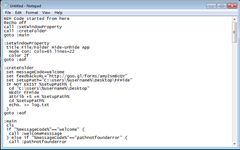 Create Batch Program