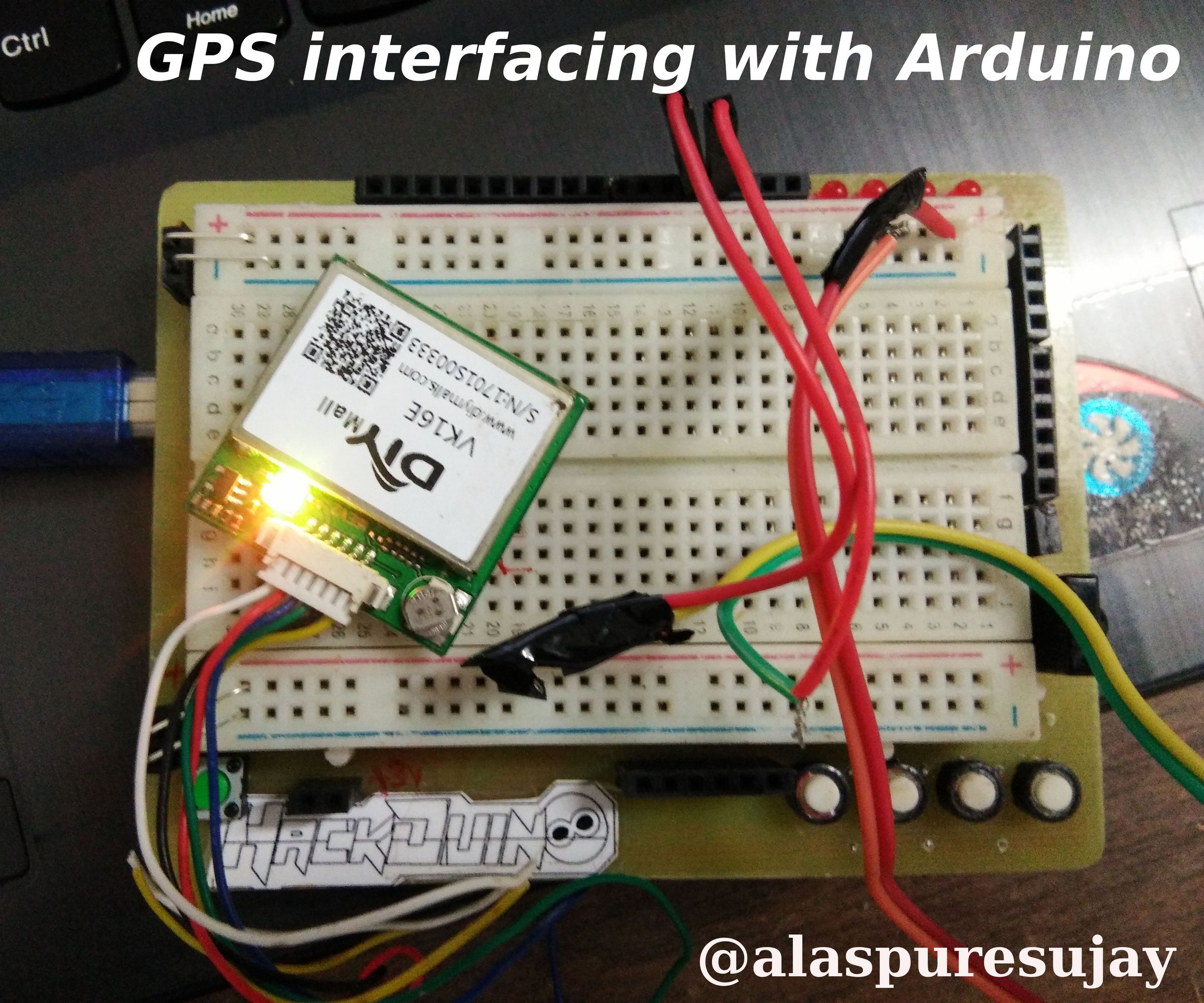 Connecting VK16E GPS With Arduino UNO
