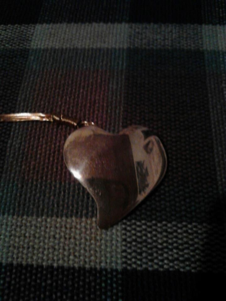 Copper Heart Pendant with Chain