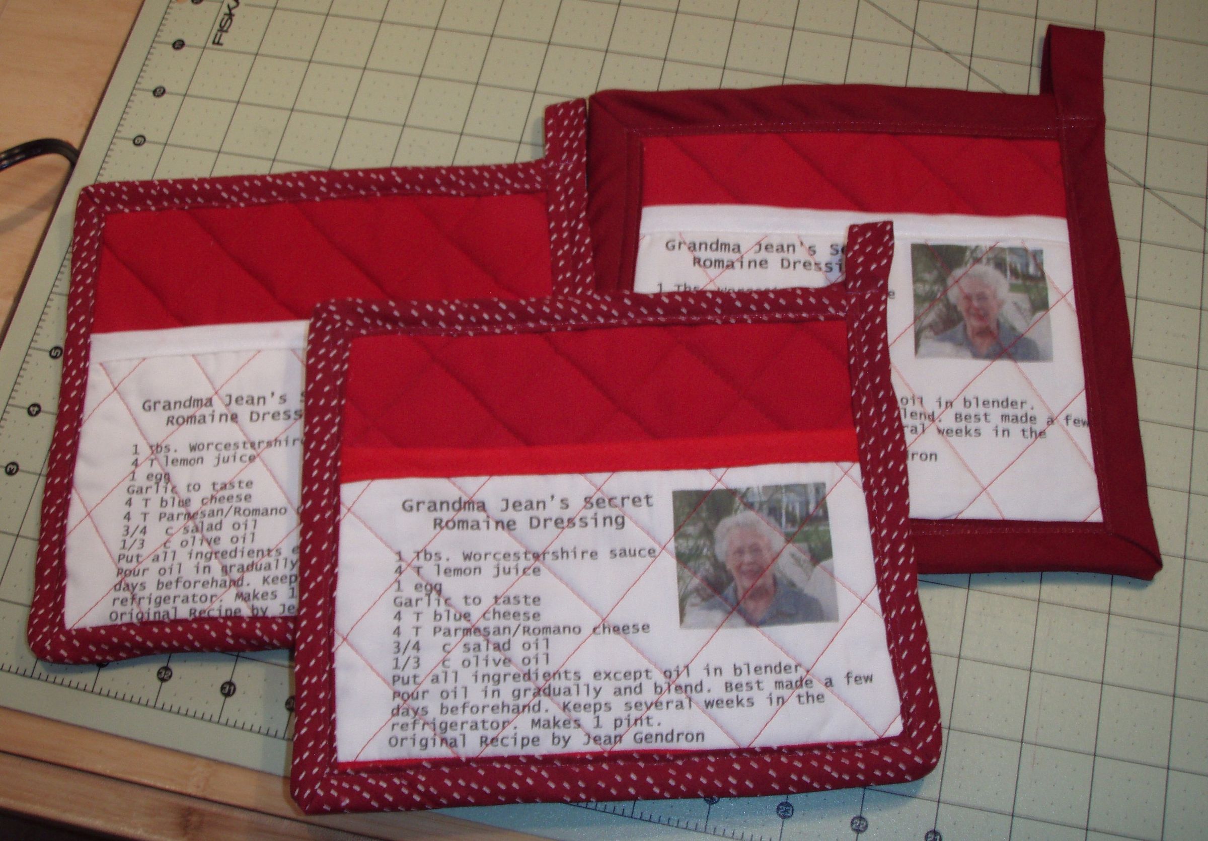 Personalized Recipe Potholders