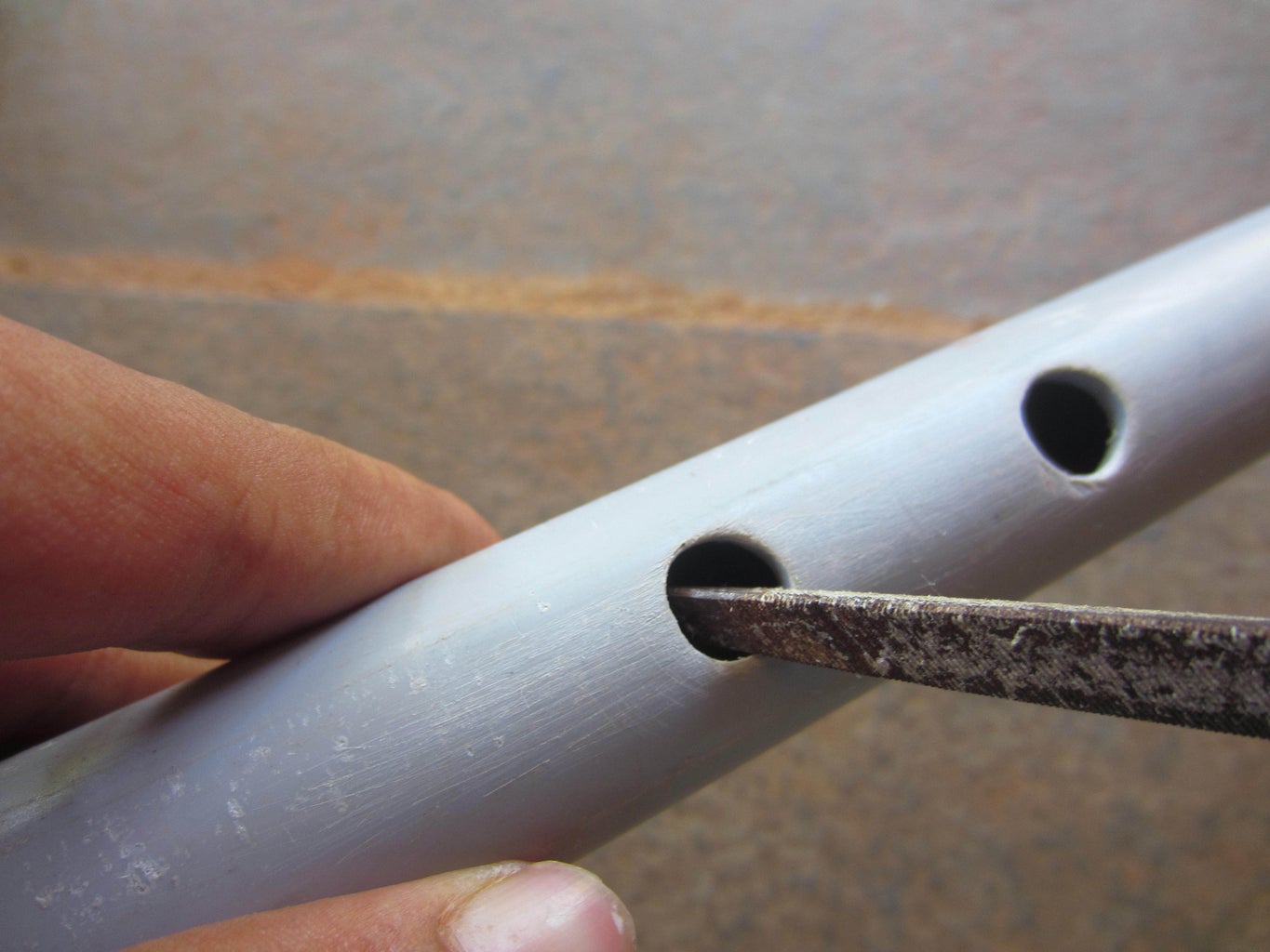 How To Make A Flute Out Of Pvc Pipe How to Make a Flute From an Old PVC Pipe and an Old Flip Flop : 8 Steps
