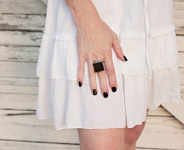 A DIY Stylish Ring Made From a Bathroom Tile
