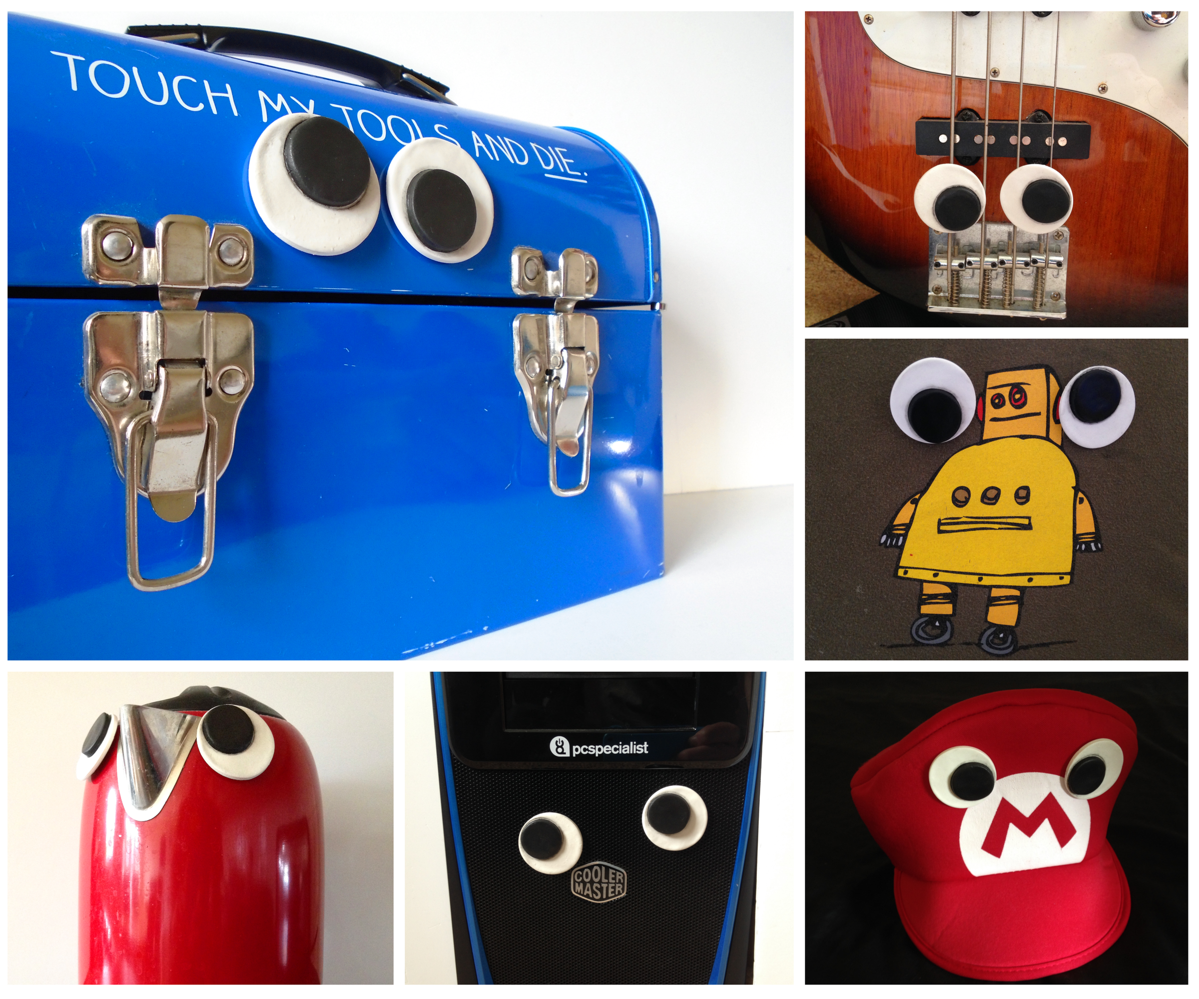 Googly Sugru Magnetic Eyes