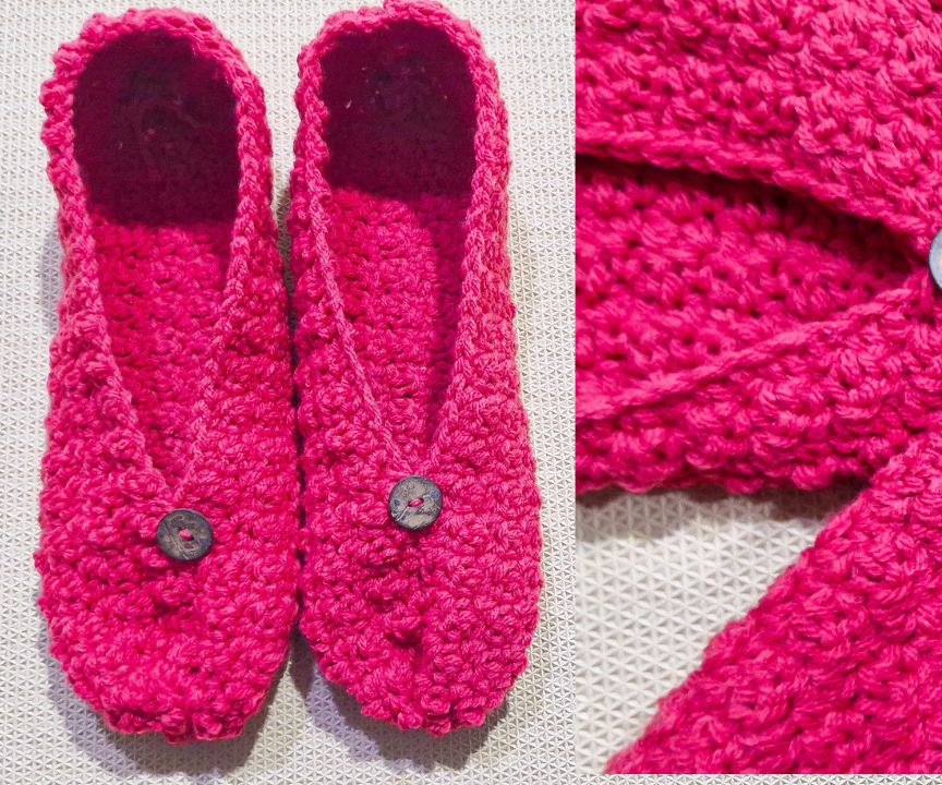 Easy Textured Crochet Slipper Pattern