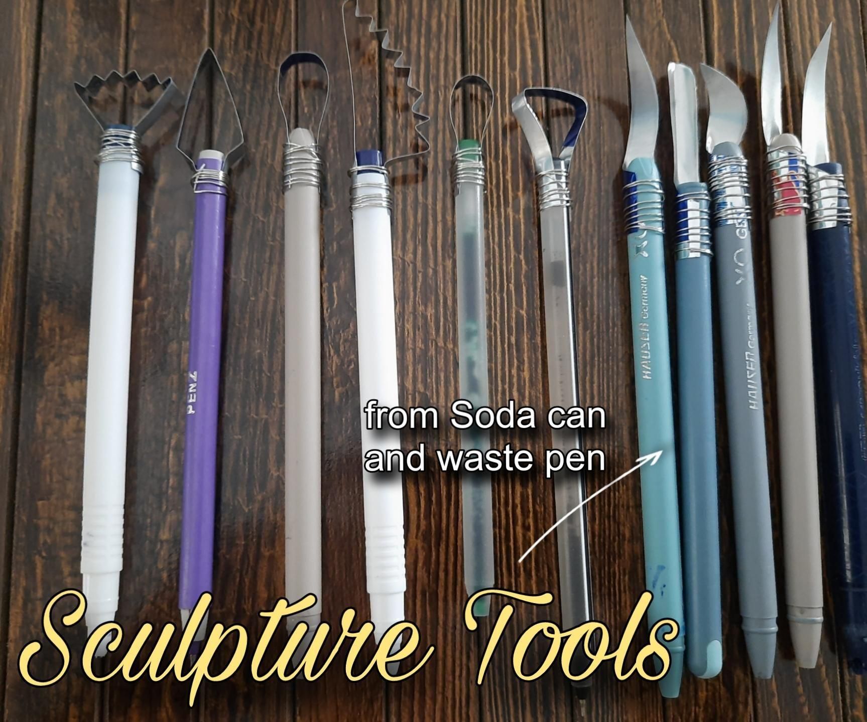 Making Sculpture Tools From Soda Cans and Waste Pens