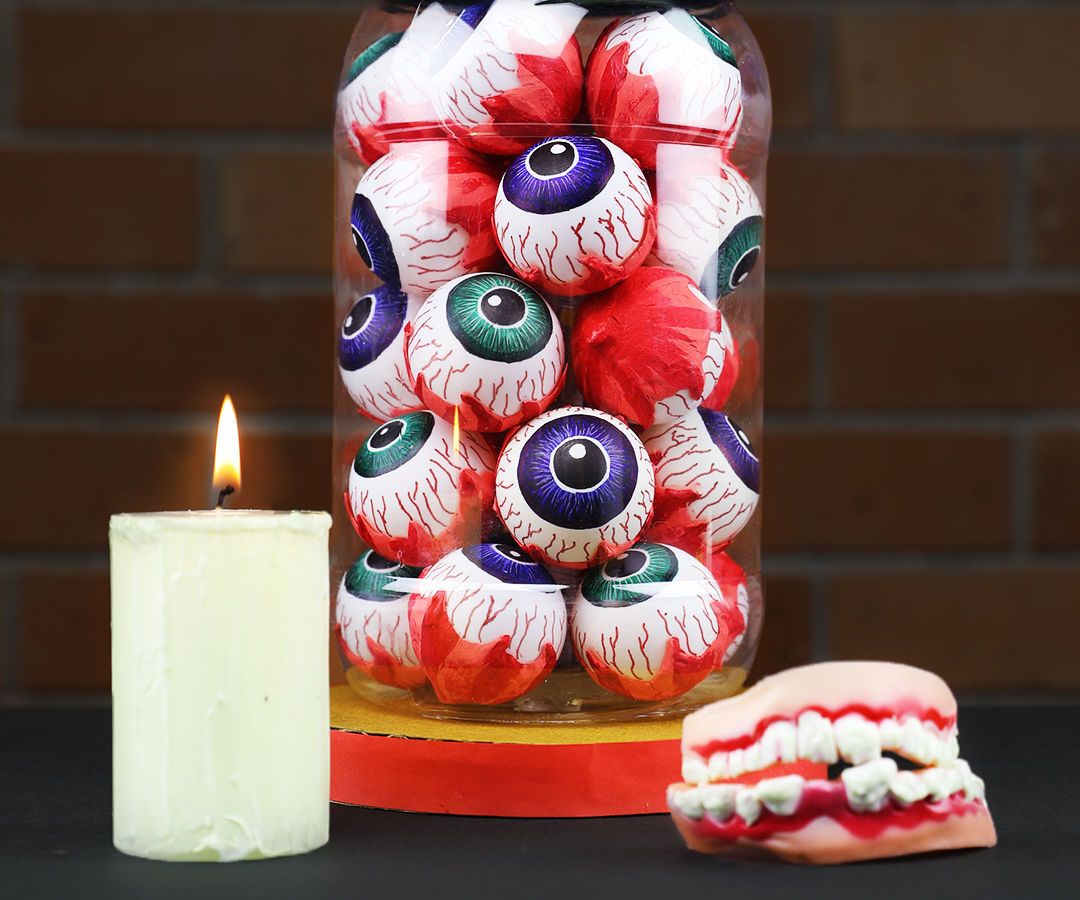 DIY Halloween Eyeball Lamp Lantern Decor | How to Make at HOME 