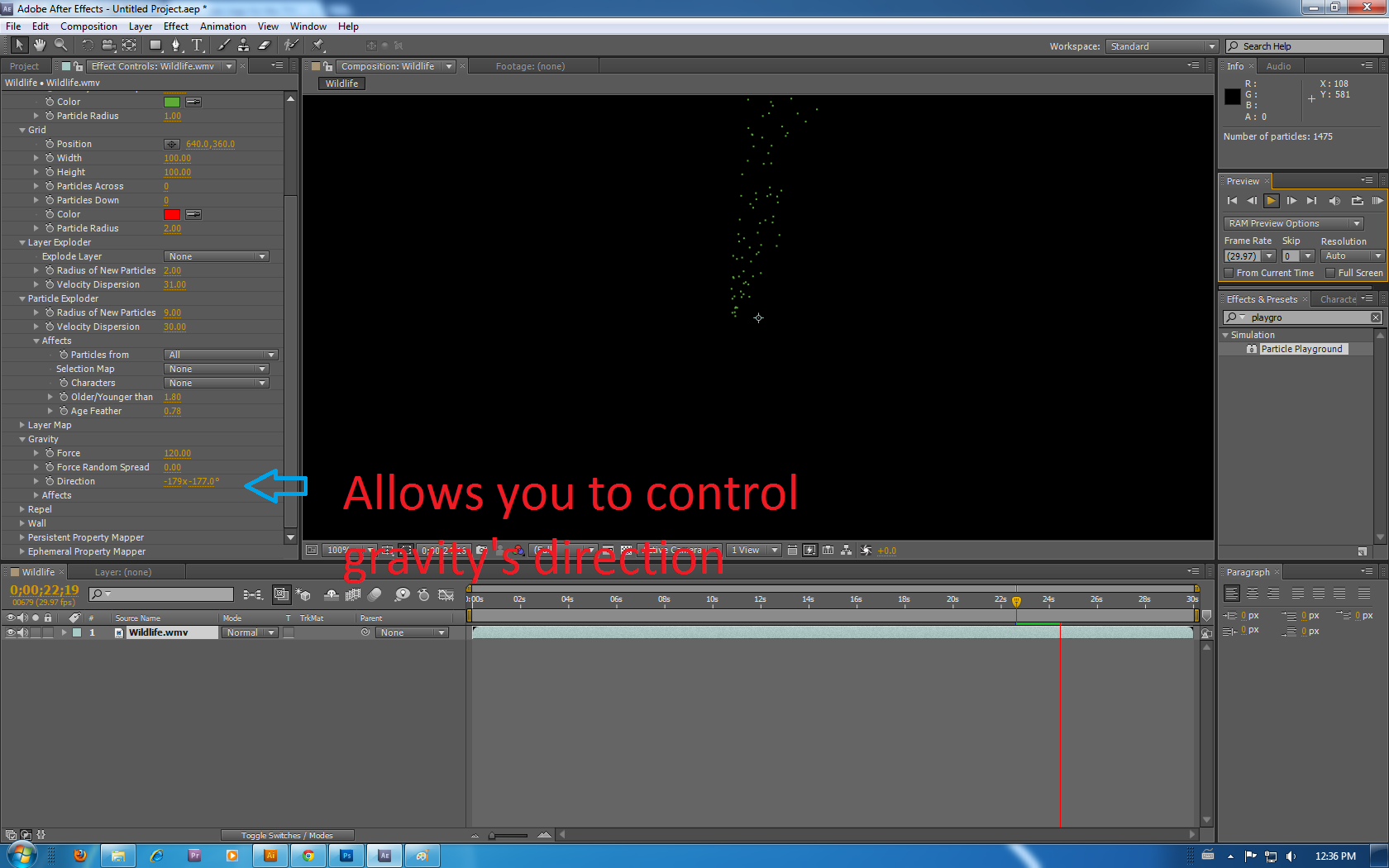 How to Use Particle Playground in Adobe After Effects 6 Steps