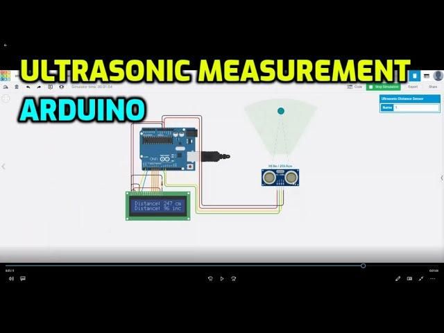 Cool Arduino Ultrasonic Transducer HC-SR04 Distance Measurement With Tinkercad