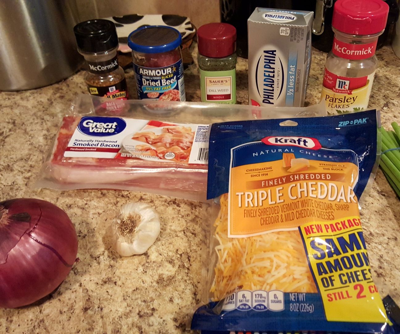 Onion Bacon Cheeseball