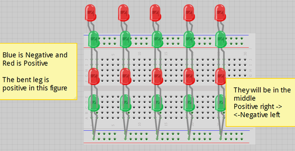 Step 3: Insert Middle LEDs