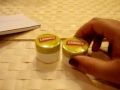 Small Candle Made Out of A Tin of Carmex Lip Balm