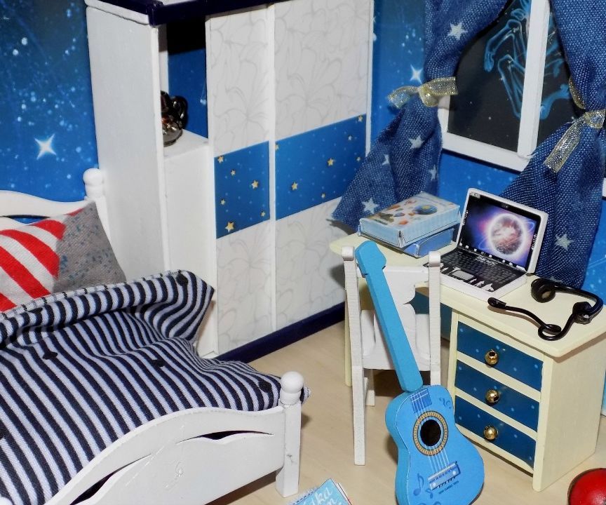 Diy Miniature Dollhouse Boys Bedroom