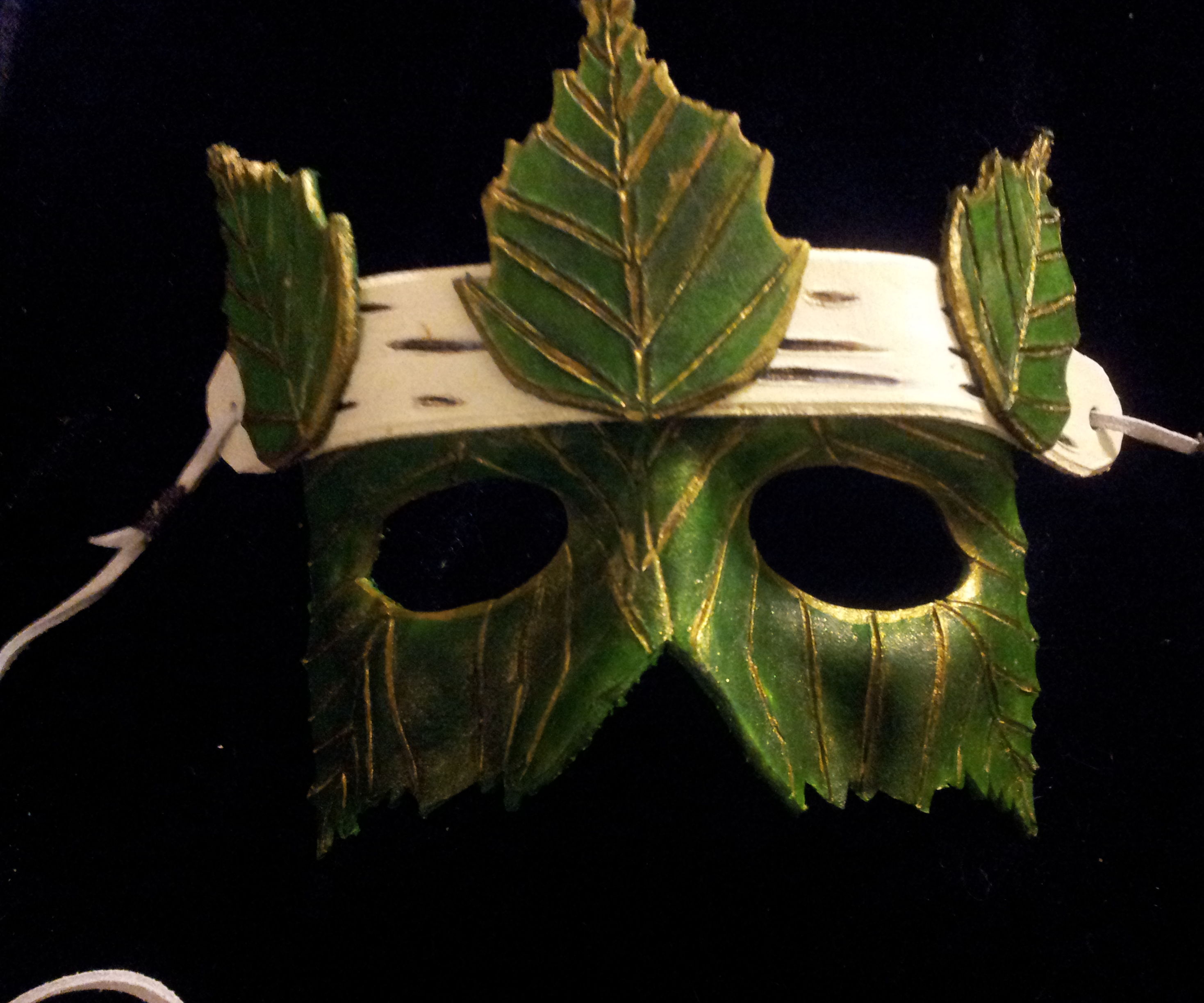 How to Make a Silver Birch Leaf Leather Mask