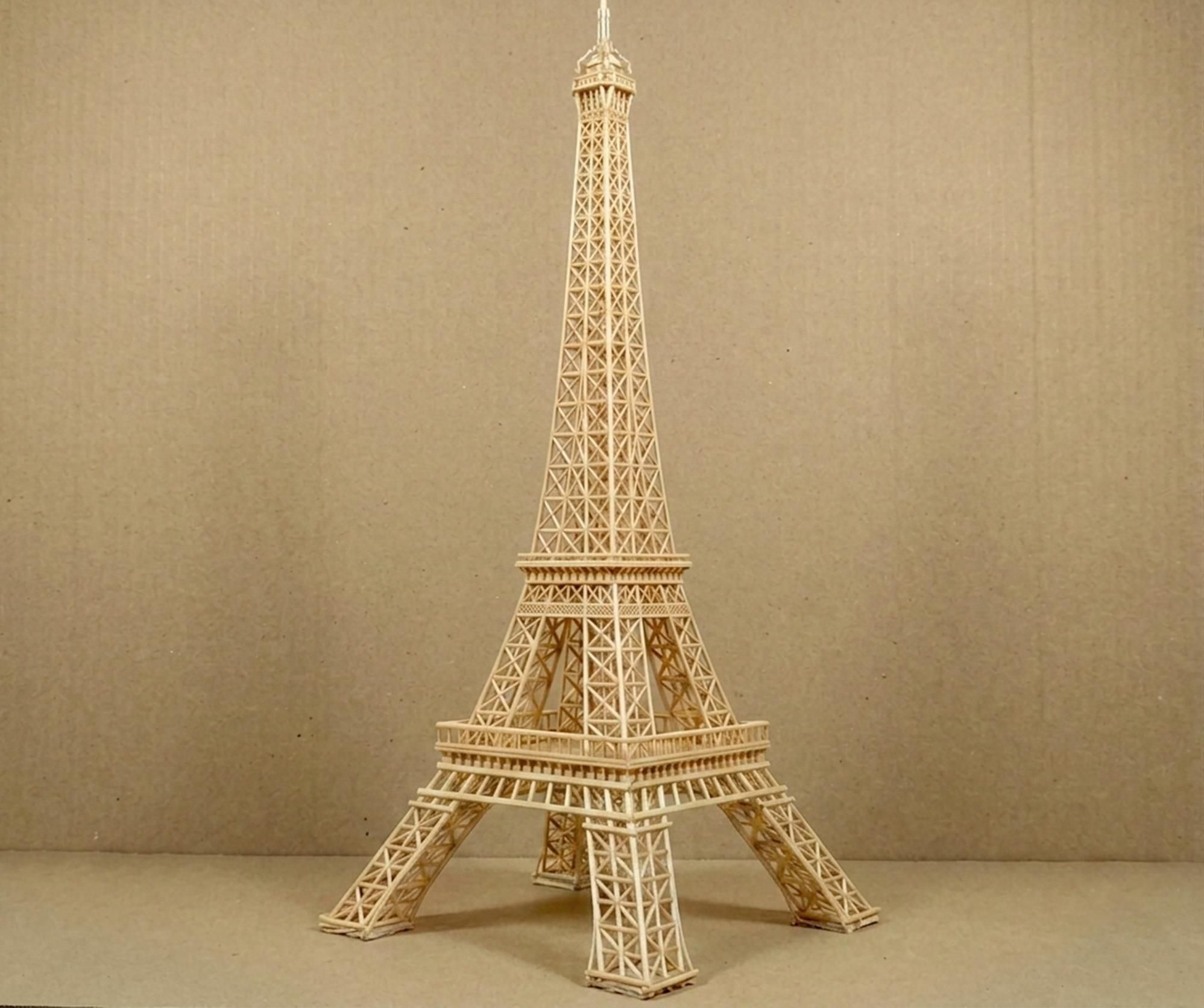 Toothpick Eiffel Tower Replica
