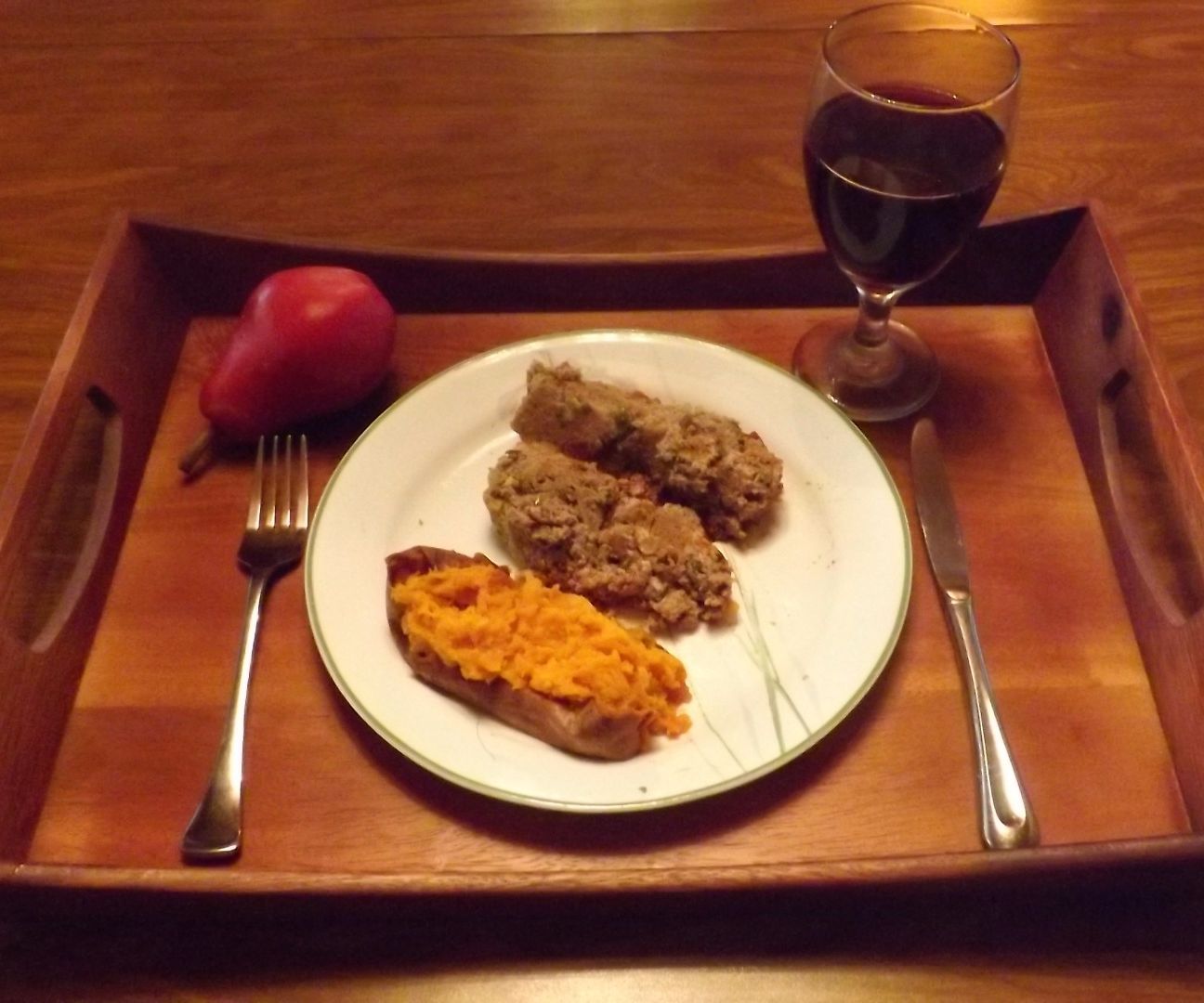 RICOTTA MEATLOAF GLAZED WITH TOMATOES AND WILD CHERRY BRANDY