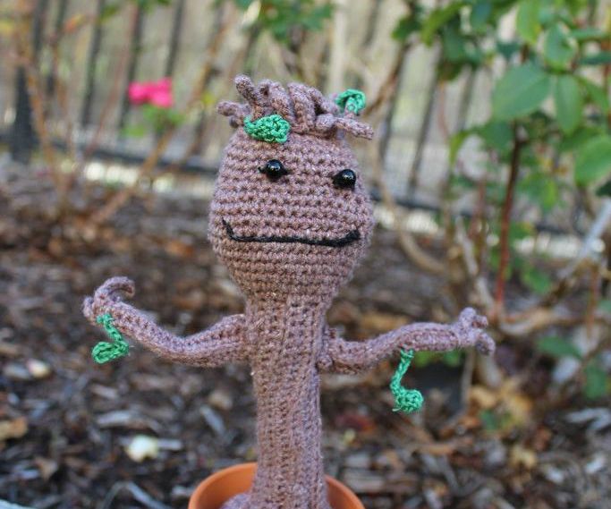 Amigurumi Crochet Dancing Baby Groot From Guardians of the Galaxy