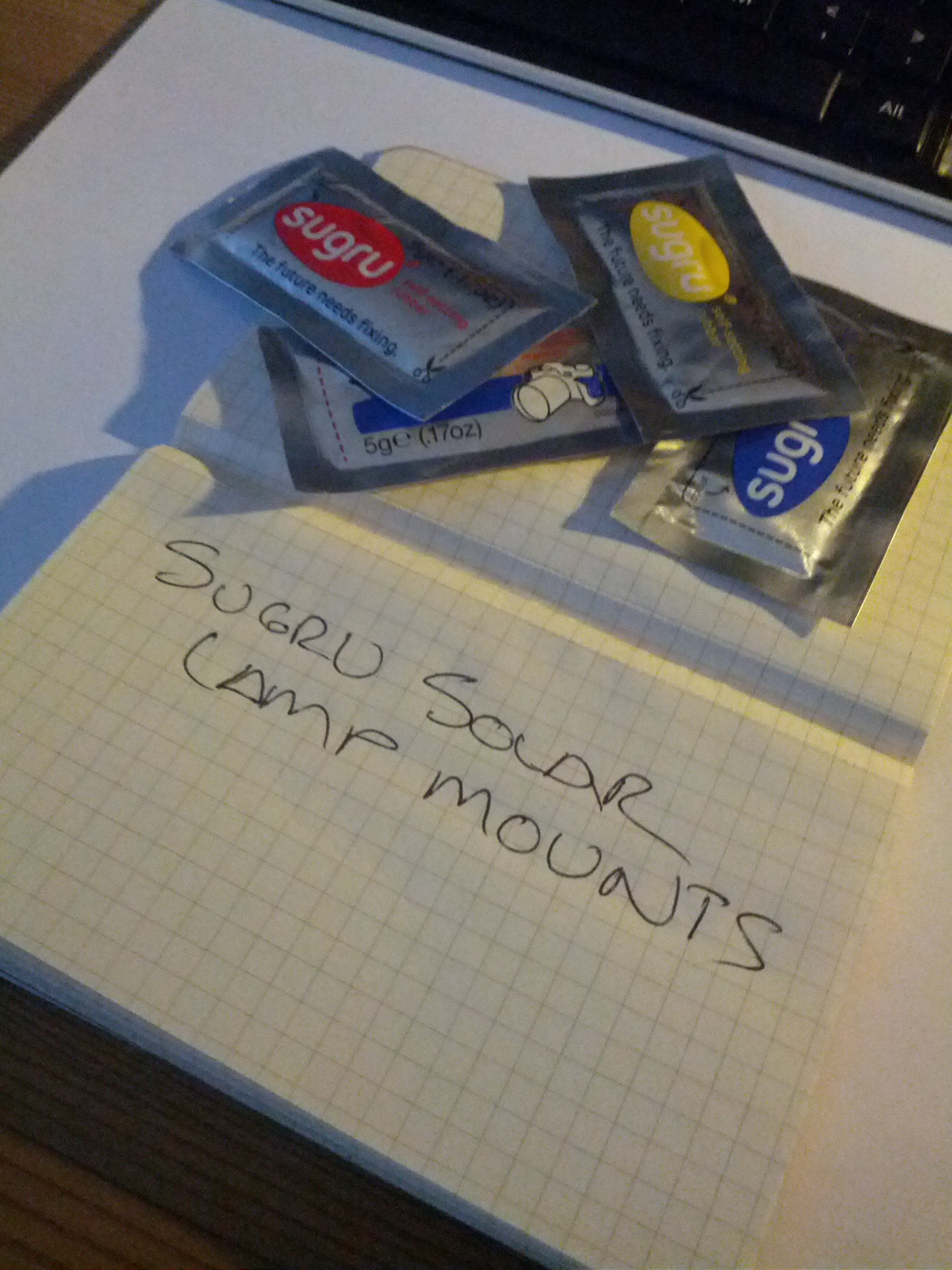 Sugru Solar Lamp Mounts