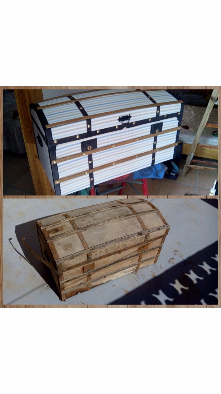 restauración de baúl antiguo/ antique chest restoration