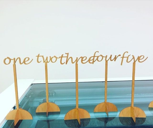Laser Cut Wedding Table Numbers