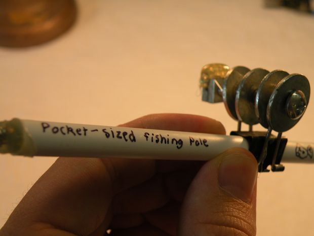 coleman pocket fishing pole Size Rod, Mini Fishing Pocket Pen Rod Set Portable Telescopic Pocket Pen Shape Fishing Rod Pole and Fishing Reel Combo Set for River Lake Reservoir Ice Fishing ( it extends from pen size to 36.5 inches fishing rod Absolute steal for $4 :