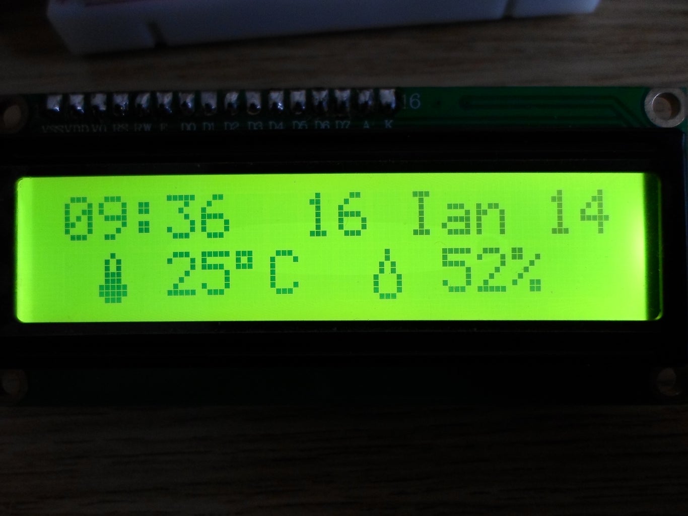 Clock With Thermometer Using Arduino, I2c 16x2 Lcd, DS1307 RTC and ...