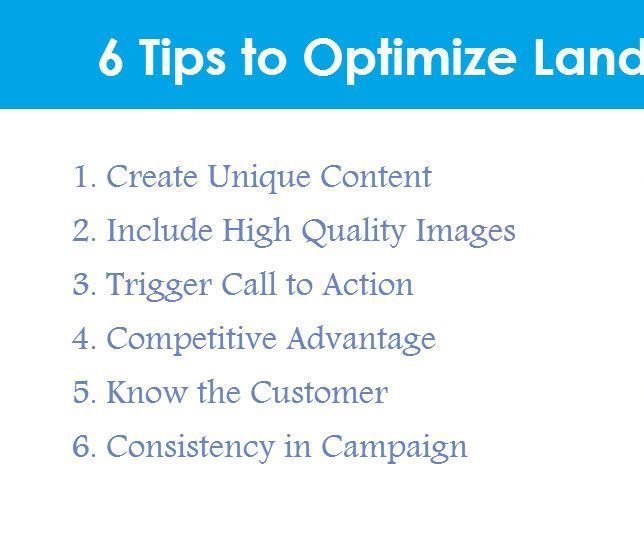 6 Tips to Optimize Landing Pages