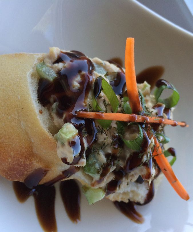 Balsamic Glazed Tuna Crostini