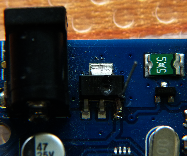 Fix an Arduino That Only Works Via USB (blown Regulator)