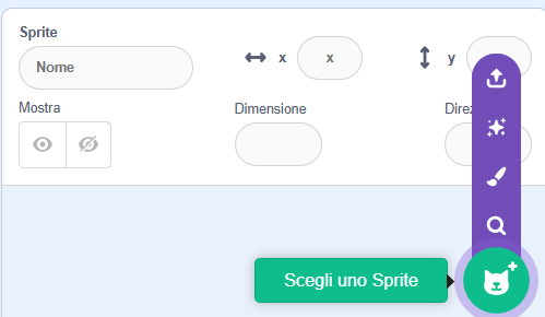 SELEZIONARE UN SECONDO SPRITE