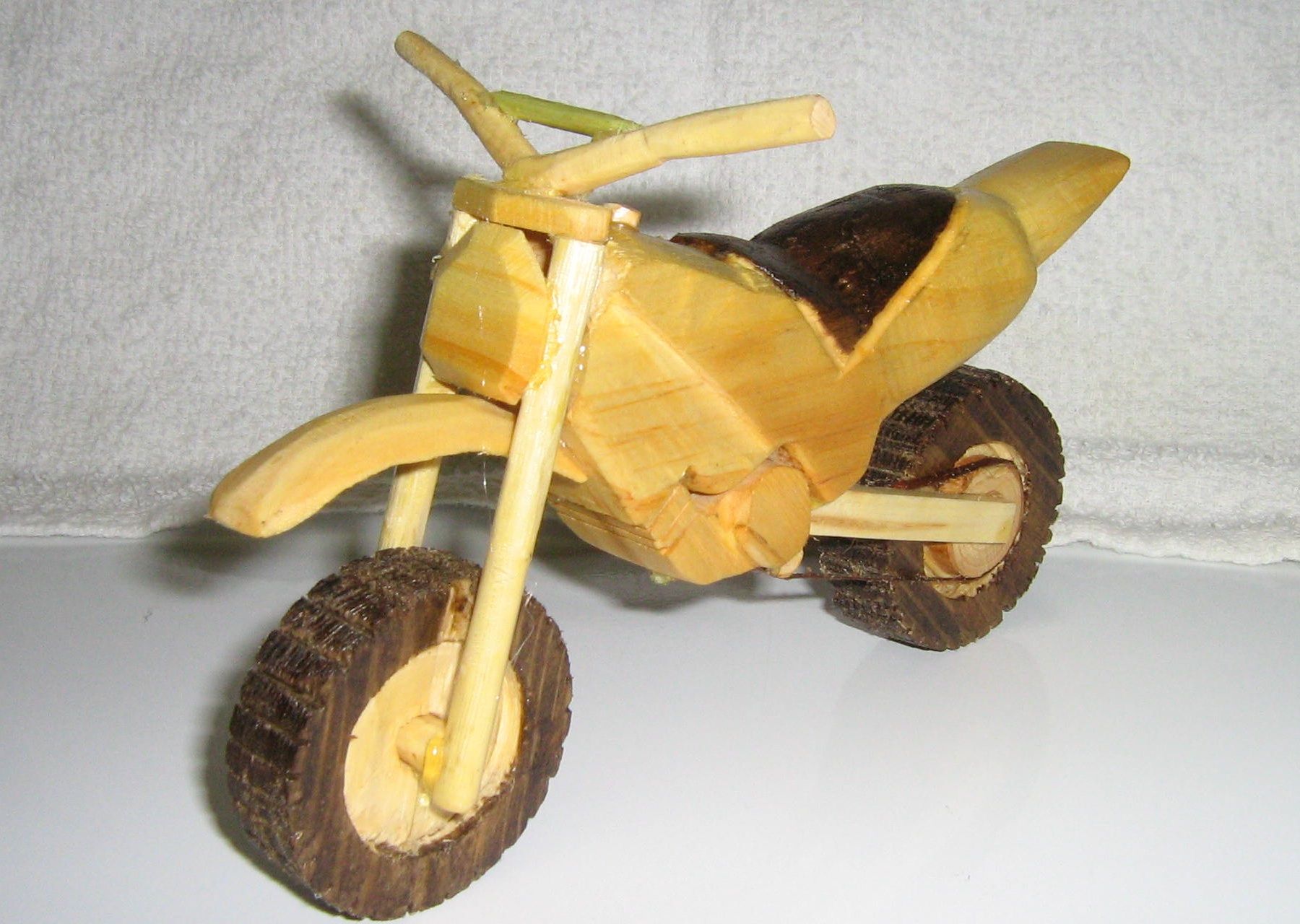 Wooden Dirt Bike Model