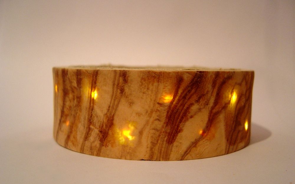 Wood Veneer Bracelet With LED Backlighting