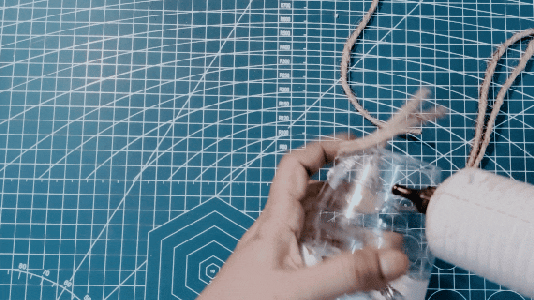 Wrapping the Bottle With Rope