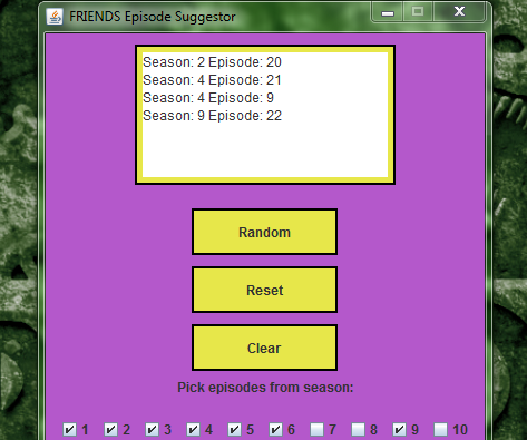 The "Friends" Episode Suggestor
