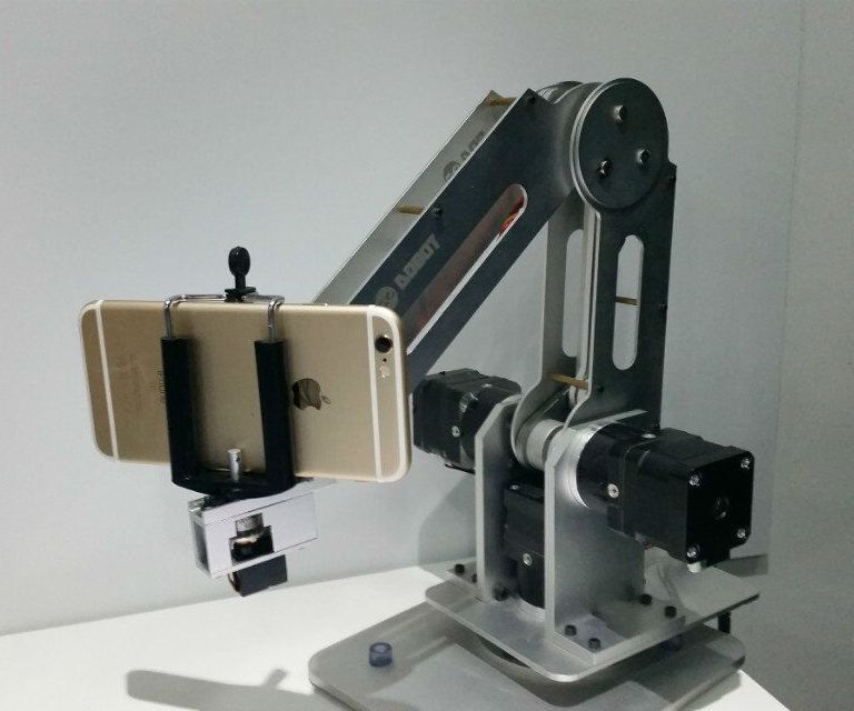 How to Turn Adunio-based Robot Arm Into a 3D Printer and Iphone 6s Into a PTZ Camara