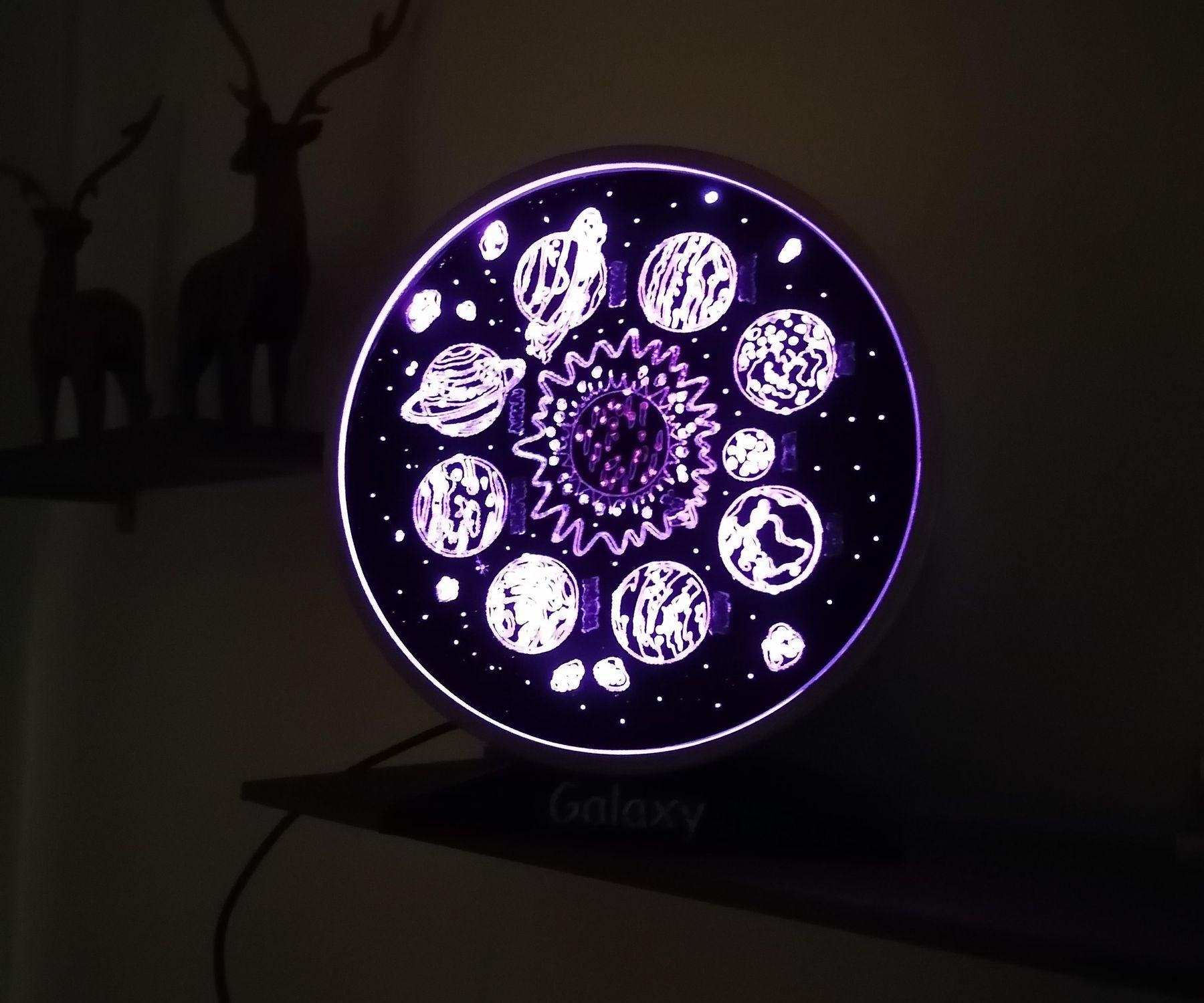 DIY Rotating Galaxy Lamp With Built-In Bluetooth Speaker — Build Your Own Night Space in Home