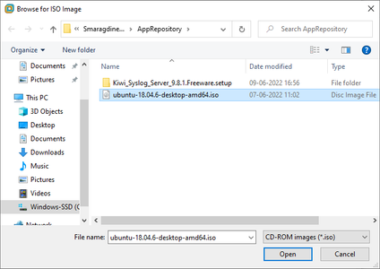 Creation of a VM That Hosts "Ubuntu 18.04" VM
