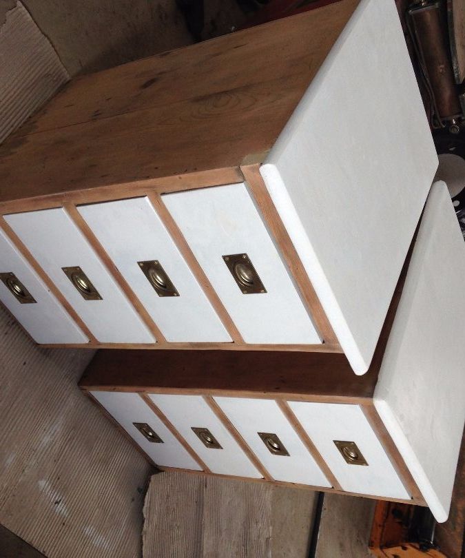 upcycled bedside cabinets