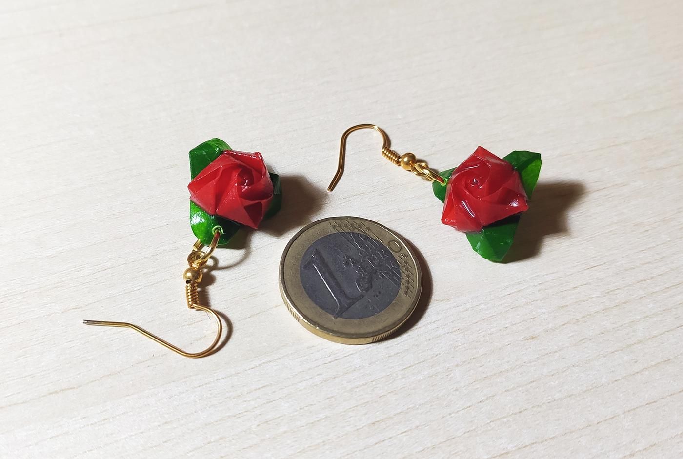 Mini Origami Rose Earrings : 9 Steps (with Pictures) - Instructables
