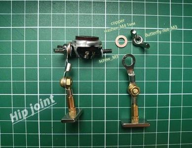 Assembling the Leg From Galvanized Clamps and Brass Posts