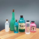 Mini Potion Bottles Using Hot Glue!