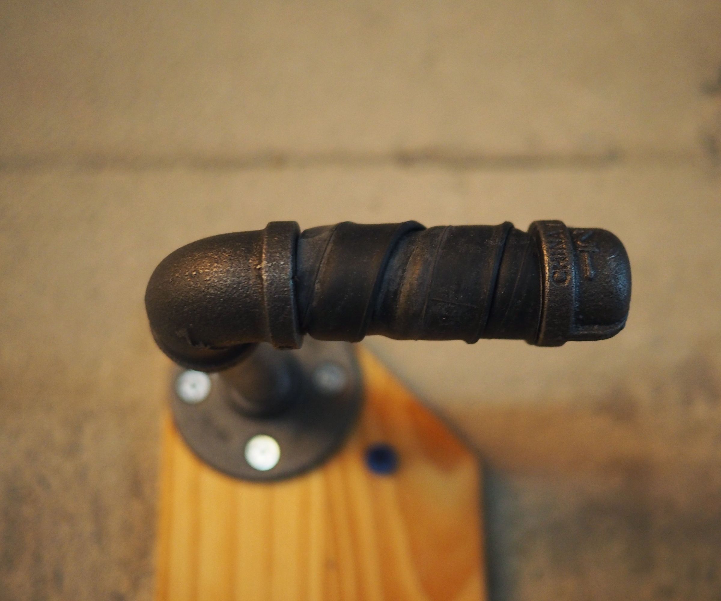 Reclaimed Wood and Pipe Bike Hangers